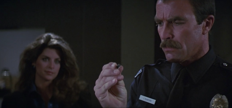 Kirstie Alley and Tom Selleck in Runaway.